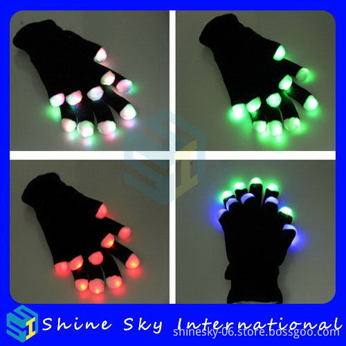 Customized Classical Promotion Halloween Flashing Gloves